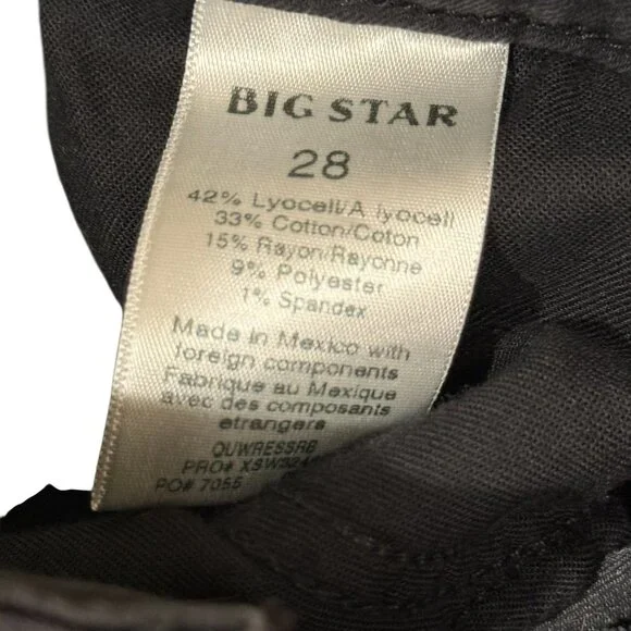 Big Star Womens Remy Low Rise Summer Black Denim Shorts Size 28 NWT - Picture 6 of 6